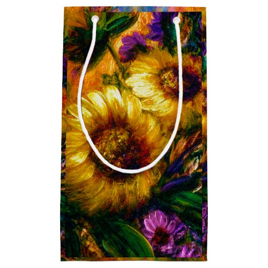 "Sonnenblumen Gold" Kleine Geschenktüte (Vorderseite)