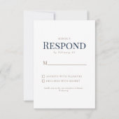 Sonnenblumen Gold & Navy Text Wedding RSVP (Vorderseite)