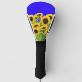 Sonnenblumen Golf Head Cover Ukraine Flag Farben Golf Headcover (Vorderseite)