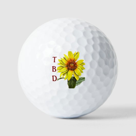 Sonnenblumen-Golfbälle Golfball (Vorderseite)