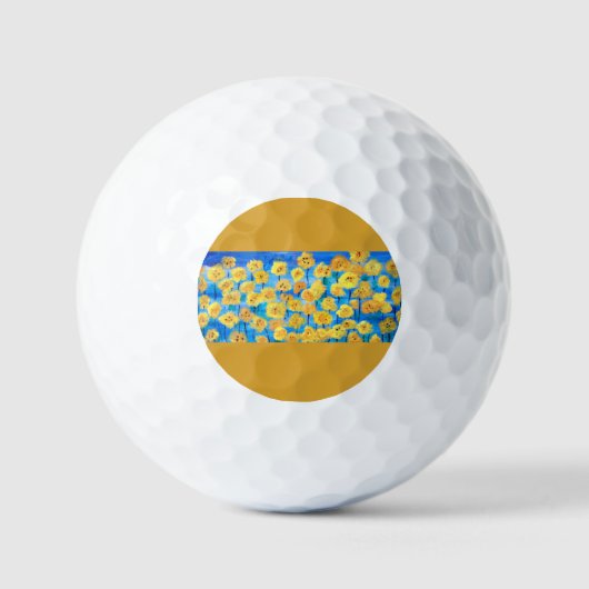 Sonnenblumen-Golfbälle Golfball (Vorderseite)