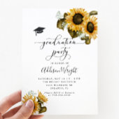 Sonnenblumen Graduierungsparty Einladung
