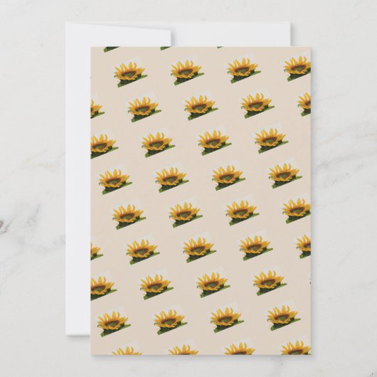 SONNENBLUMEN GRENZEN Einfache Einladung zur Hochze (Rückseite)