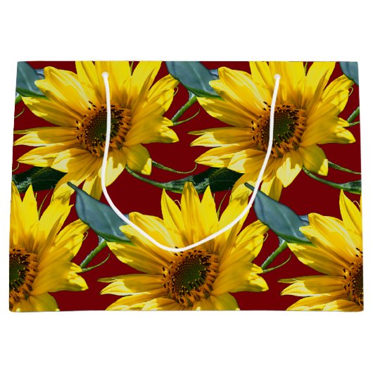 Sonnenblumen Große Geschenktüte (Vorderseite)