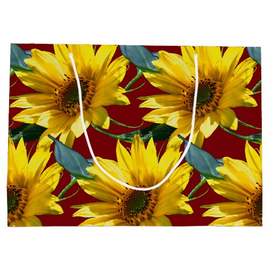 Sonnenblumen Große Geschenktüte (Rückseite)