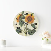 Sonnenblumen Große Wanduhr (Zuhause)