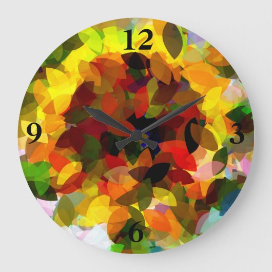 SONNENBLUMEN GROßE WANDUHR (Vorderseite)