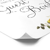 Sonnenblumen Grüne Blumenzwiebeln Gästebuchzeichen Poster (Ecke)