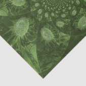 Sonnenblumen Grüne Blüte Abstraktes Kunstdekoupage Seidenpapier (Ausschnitt)