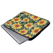 Sonnenblumen Grüne Dekoration: Saisonale Muster Laptopschutzhülle (Vorne Knopf)