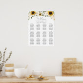 Sonnenblumen Grüne Elegante Hochzeitsstiftung Poster (Küche)