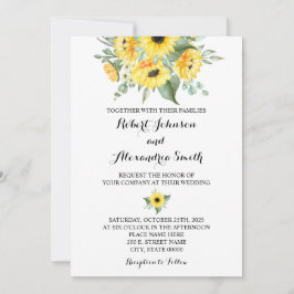 Sonnenblumen Grüne Hochzeit Country Chic Einladung