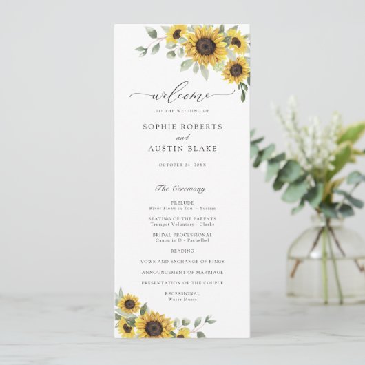 Sonnenblumen Grüne Olivenbäume Blätter Rustikale H Programm (Stehend Vorderseite)