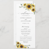 Sonnenblumen Grüne Olivenbäume Blätter Rustikale H Programm (Vorne/Hinten)