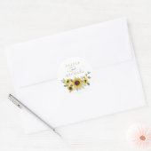 Sonnenblumen Grüne Olivenhaine Eukalyptus Umschlag Runder Aufkleber (Umschlag)