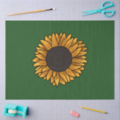 Sonnenblumen grünes Seidenpapier (Basteln)