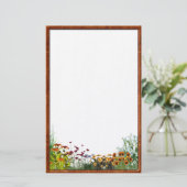 Sonnenblumen Grunge Stationery Briefpapier (Stehend Vorderseite)