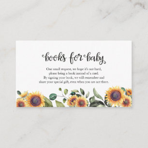 Sonnenblumen Grünzeug Herbst-Baby-Party Bücher für Begleitkarte