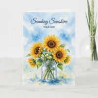 Sonnenblumen-Grußkarte "Sonne auf Ihrem Weg"