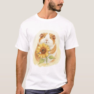 Sonnenblumen Guinea Pig - Gentle Watercolor TinyFu T-Shirt