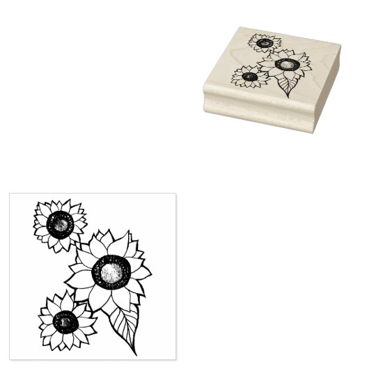 Sonnenblumen Gummistempel (Stempel)