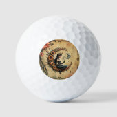 Sonnenblumen-Halbmond-Königin Golfball (Vorderseite)