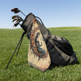 Sonnenblumen-Halbmond-Königin Golfhandtuch