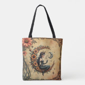 Sonnenblumen-Halbmond-Königin Tasche (Rückseite)