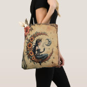 Sonnenblumen-Halbmond-Königin Tasche (Von Nahem)