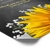 Sonnenblumen-Halbpension Hochzeitkarten und Gesche Poster (Ecke)