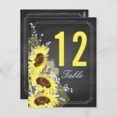 Sonnenblumen Halbpension Rustikale Hochzeitskarte Postkarte (Vorne/Hinten)