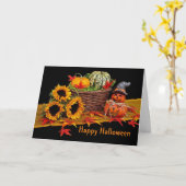 Sonnenblumen Halloween Karte (Gelbe Blume)
