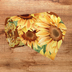 Sonnenblumen-Halsband mit Aquarell-Gelb Krawatte