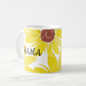 Sonnenblumen Hand Wasserfarbe Mama Kaffeetasse (Vorderseite Links)