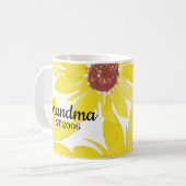 Sonnenblumen Hand Wasserfarbe Mutter Oma Kaffeetasse (Vorderseite Links)