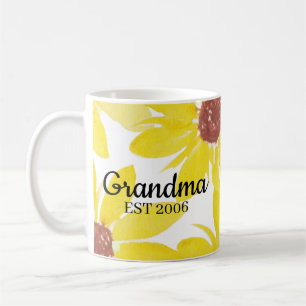 Sonnenblumen Hand Wasserfarbe Mutter Oma Kaffeetasse