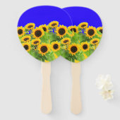 Sonnenblumen Handfächer (Vorne und Hinten)