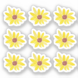 Sonnenblumen Handgestrichenes Set für Wasserfarben Aufkleber