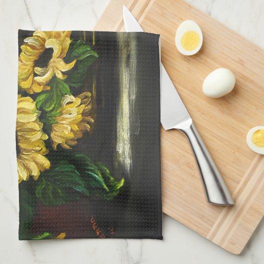 Sonnenblumen Handtuch (Viertel Falte)