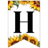 Sonnenblumen Happy Birthday Bunting Flag Banner (Zweite Fahne)