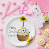 Sonnenblumen Happy Birthday Cupcake Paper Teller (Party)