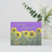 Sonnenblumen Happy Birthday in Dutch Postcard Postkarte (Stehend Vorderseite)