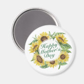 Sonnenblumen Happy Mother Day Blumenmagnet Magnet (Vorderseite/Rückseite)