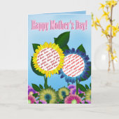 Sonnenblumen-Happy-Mother-Day-Foto Karte (Gelbe Blume)