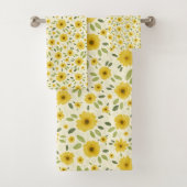 Sonnenblumen Happy Pattern Badetuch Set (Insitu)