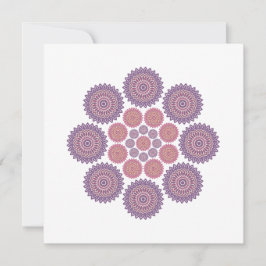 Sonnenblumen Harmonische Karte in Violett und Rose