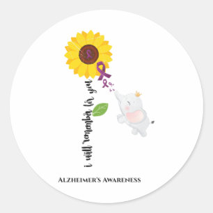Sonnenblumen Heimerheimer-Bewusstsein werde ich mi Runder Aufkleber
