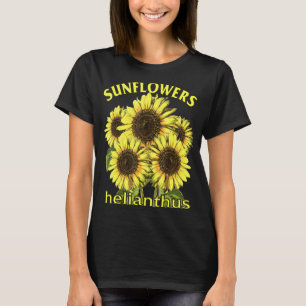 Sonnenblumen Helianthus Sonnenblume Vintag Botanis T-Shirt