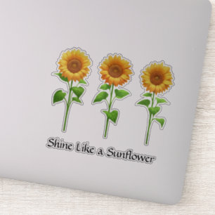Sonnenblumen (hell) - Leuchten wie eine Sonnenblum Aufkleber