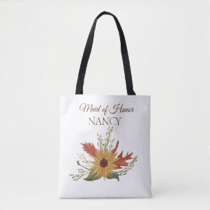 Sonnenblumen-Herbst-Brautjungfer-Tasche Tasche